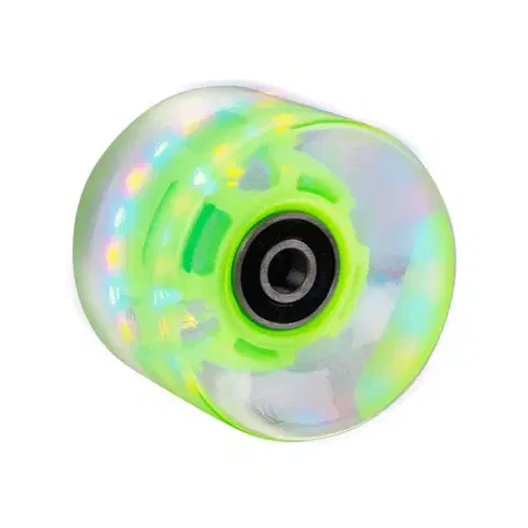 Skate kolieska Svietiace koliesko na pennyboard 60*45 mm vr. ložísk ABEC 7 zelená
