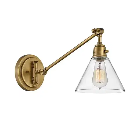 Svietidlá Elstead Hinkley HK-ARTI-1W-HB-CG - Nástenná lampa ARTI 1xE27/60W/230V mosadz HK-ARTI-1W-HB-CG