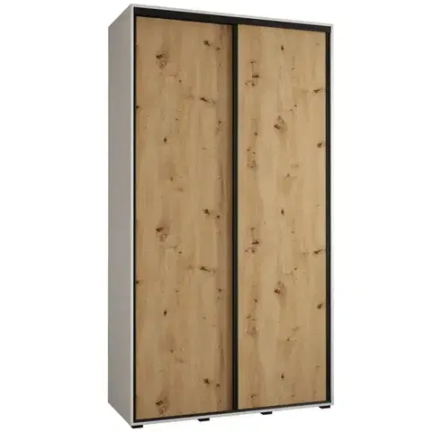Šatníkové skrine Skriňa 45 Canaris 1 130 biela/artisan/čierna