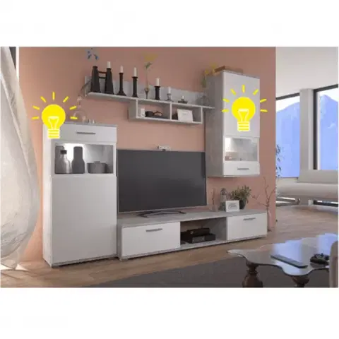 Osvetlenie LED osvetlenie k obývacej stene BREAK Tempo Kondela