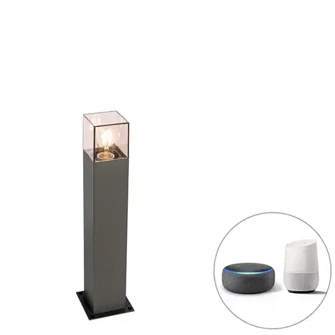 Zahradne stlpove lampy Inteligentná stojaca vonkajšia lampa antracit 50 cm vrátane Wifi P45 - Denmark