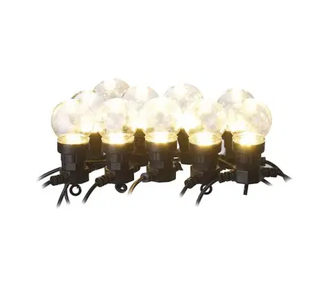 LED osvetlenie  LED vonkajšia dekoračná reťaz 10xLED/10m IP44 priehľadná DCPW02
