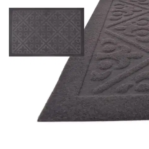 Rohožky Kinekus Rohož 40x60cm guma + textil, šedá, ORNAMENT, bezokrajová
