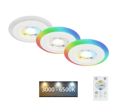 Svietidlá Briloner - SADA 3x LED RGBW Stmievateľné kúpeľňové svietidlo LED/5W/230V IP44+ DO 7040-036
