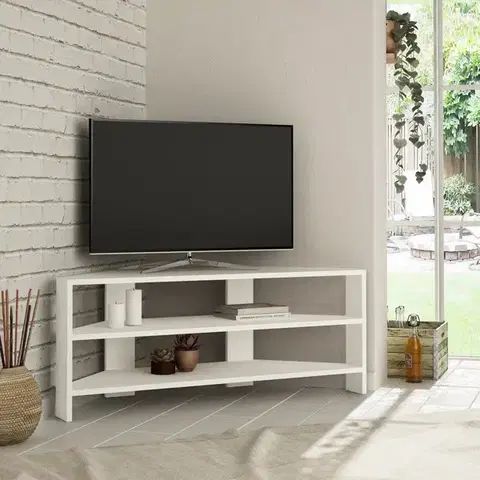 TV stolíky TV stolík Thales Corner - White