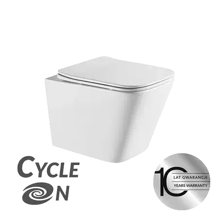 Záchody Laveo - Kvadrato CycleOn 2.0 - WC misa bez okraja VMK_610S