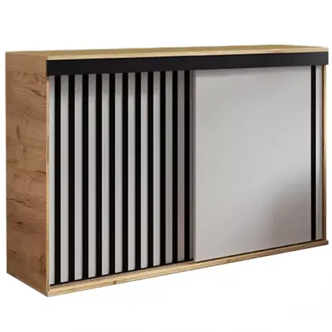 Komody do spálne Komoda Malani 120 craft+biela+čierna