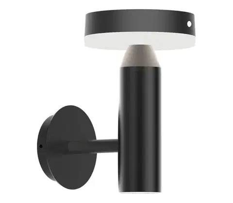 Svietidlá Zuma Line WT33611 - LED Solárna nástenná lampa CARLI LED/4,5W/2000mAh IP44 čierna WT33611
