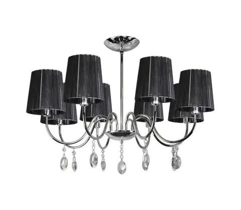 Svietidlá  Luster na tyči SORENTO 8xE14/40W/230V čierna 38-38067