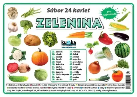 Učebnice pre ZŠ - ostatné Súbor 24 kariet - zelenina - Petr Kupka
