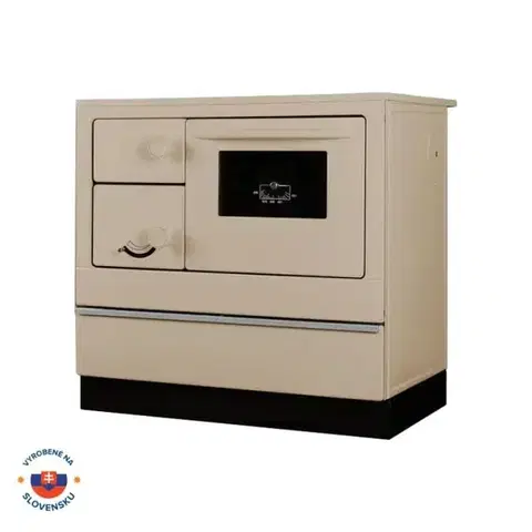 Sporáky THORMA Sporák ÖKONOM 85/FIKO DeLuxe, 7kW, krémový, pravý
