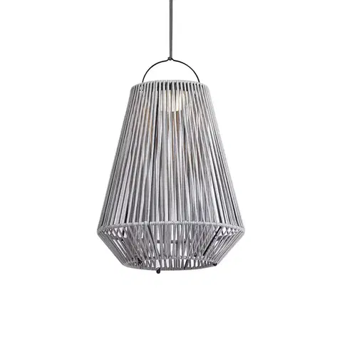 Lampy Bohemian stolná lampa sivá vrátane LED 3-stupňové stmievanie IP54 Solárne nabíjanie - Duca
