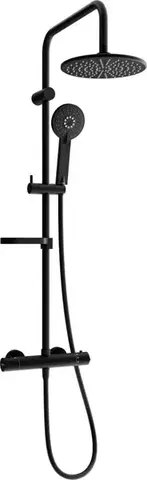 Sprchy a sprchové panely MEXEN/S - KX40 sprchový stĺp s termostatickou batériou čierna 771504091-70