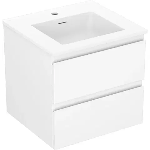 Kúpeľňový nábytok MEXEN/S - Orio kúpeľňová skrinka 50 cm s umývadlom Otis, 2 zásuvky, biela mat 91A10-05047-2-BFF01-W18M01