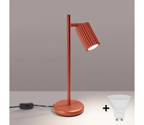Lampy BRILAGI - LED stolná lampa CRESTO 1xGU10/10W/230V červená BR.1643