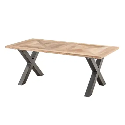 Stoly Stôl Moscal 200 x 100 x 78 black&natural