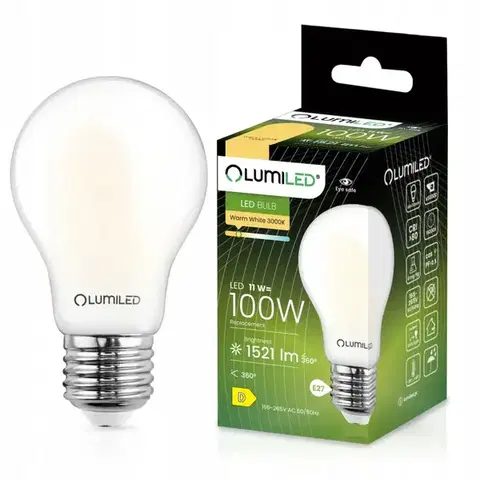 Žiarovky E27 Žiarovka LED A60 FIL FR 11W E27 1521LM 3000K