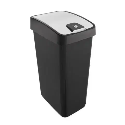 Odpadkové koše Kinekus Kôš na odpad vyklápací 45L, plastový, MAGNE flip, grafit