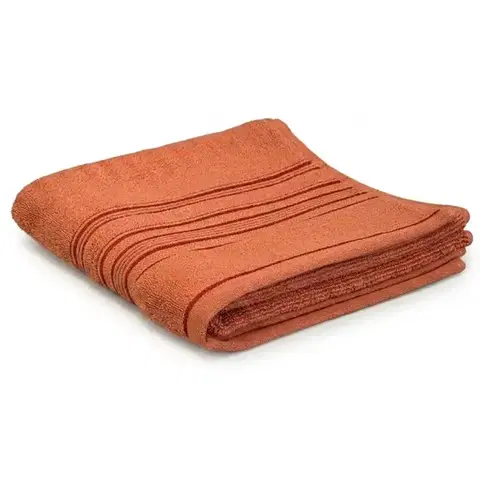 Bytový textil Viskózový ozdobný uterák 70x140 cm D-36 Hrdzavá