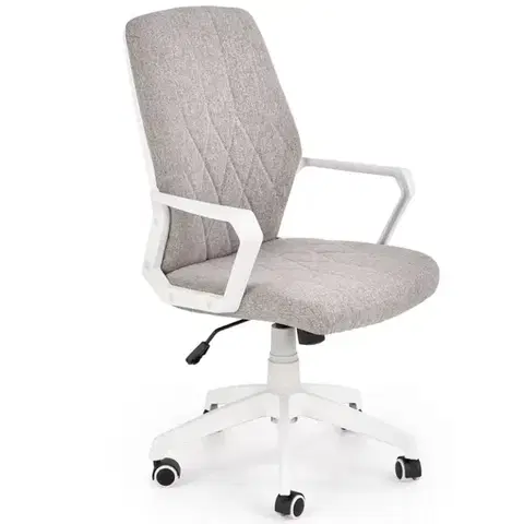 Otočné kreslá Kancelárske kreslo Spin 2 Biely/Svetlý Šedá