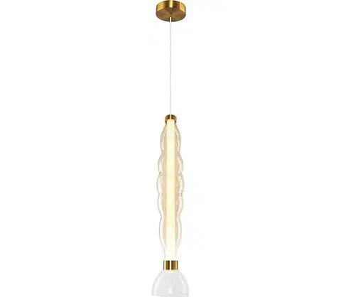 Svietidlá  LED Luster na lanku LUCCO LED/18W/230V pr. 15 cm zlatá ML1416