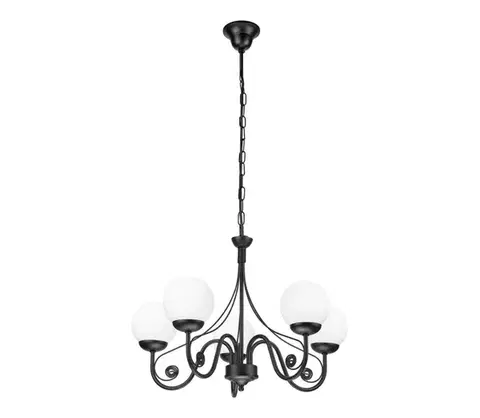 Svietidlá BRILAGI - LED Luster na reťazi COTTAGE 5xG9/40W/230V čierna/biela 