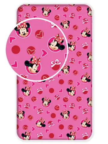 Plachty Jerry Fabrics Bavlnená plachta 90 × 200 cm – Minnie "Hearts 02"