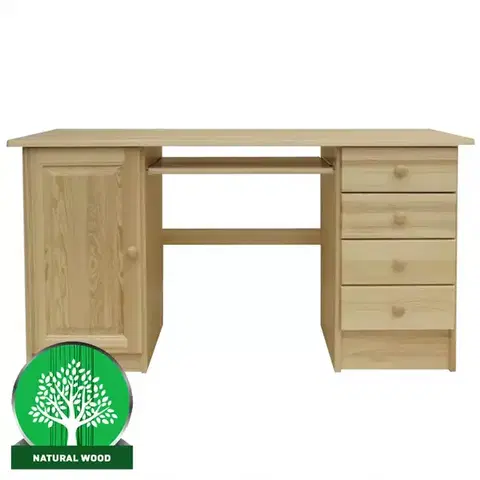 Písacie stoly Písací stôl B-145 2KSD borovica