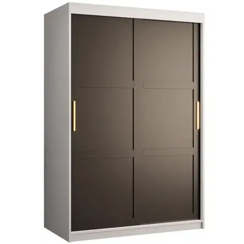 Šatníkové skrine Skriňa Amiro 1 120 biely/čierny