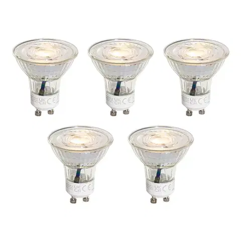 LED osvetlenie Sada 5 GU10 50 mm 3-krokových stmievateľných Kelvin LED žiaroviek číra 4,5 W 380 lm 2000-2700 K