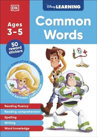 Príprava do školy, pracovné zošity Disney Learning Common Words (Ages 3-5) - DK