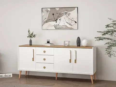 Komody Konzolový stolík Mitra - White