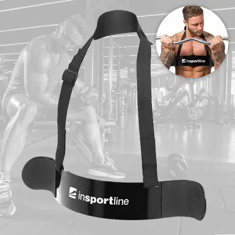 Ostatné fitness náradie Závesný pás na posilňovanie bicepsov inSPORTline Bicipi čierna