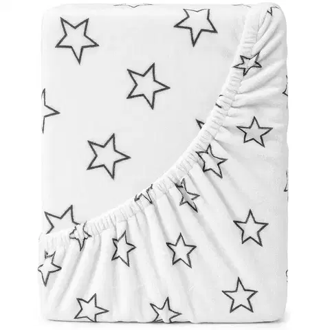 Plachty 4Home prestieradlo mikroflanel Stars grey, 90 x 200 cm