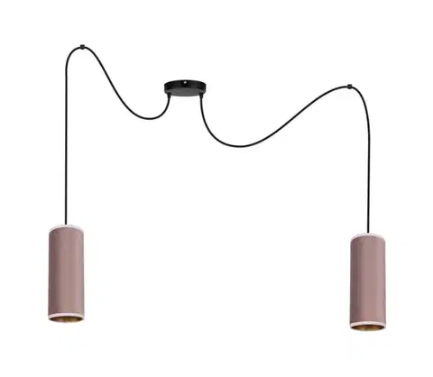 Svietidlá HEXE Luster na lanku AVALO 2xE27/60W/230V pavúk ružová/medená 0120