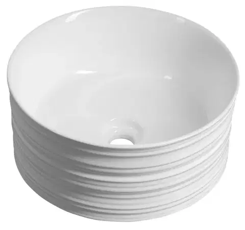 Umývadlá SAPHO - ALETTE keramické umývadlo na dosku, vysoké, priemer 41cm, biela AR459