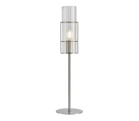 Lampy Markslöjd 108557 - Stolná lampa TUBO 1xE14/40W/230V 50 cm lesklý chróm/číra 108557