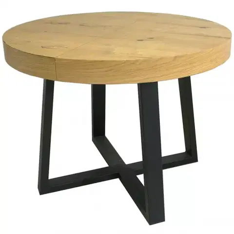 Jedálenské stoly Rozkladací stôl St-971 110/210x110cm dub uzlovitý