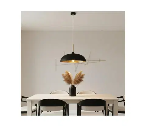 Svietidlá BRILAGI - Luster na lanku ABRAHAM 1xE27/60W/230V pr. 45 cm čierna BG72382