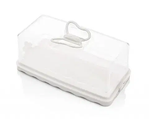 Dózy na potraviny Kinekus Dóza na potraviny, box, plast, 33,5x17x14cm s úchytmi biela