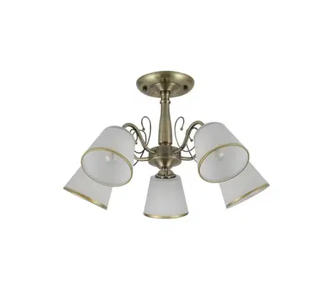 Svietidlá  Stropný luster na tyči LOSANNA 5xE14/40W/230V mosadz 35-26583