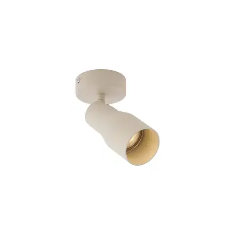 Bodove svetla Moderné stropné bodové svetlo béžové GU10 50 mm okrúhle - Stanley