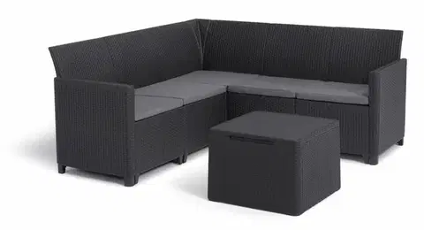 Záhradný nábytok KETER Záhradný set MARIANNE 5 corner storage table | grafit