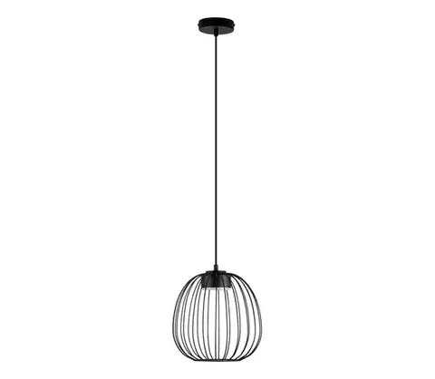 Svietidlá  Závesný luster na lanku OVELLA 1xGX53/10W/230V priemer 25 cm čierny W-KM 1369S/1 BK