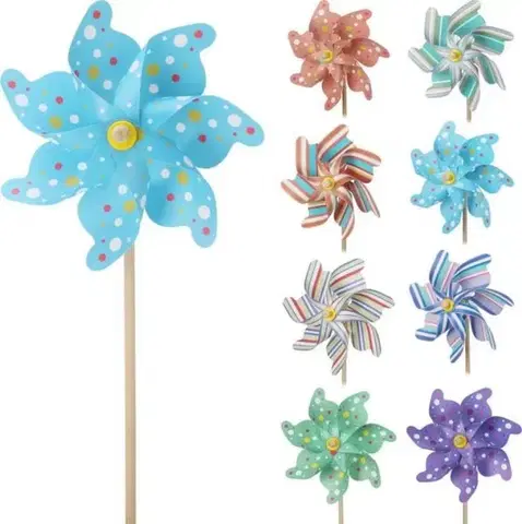 Záhradné lampy Kinekus Vrtuľka farebná 74cm, mix