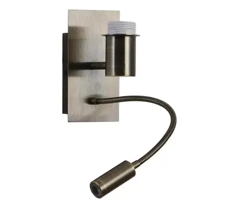 Svietidlá BRILAGI - LED Flexibilná nástenná lampa NUBILA 1xE27/25W/230V + LED/3W mosadz BRI124