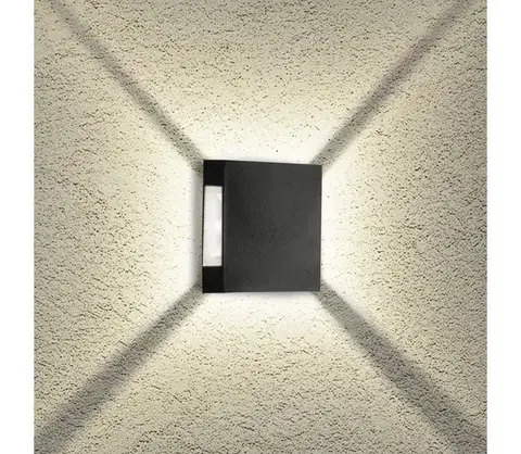 LED osvetlenie BRILAGI - LED vonkajšie nástenné svietidlo QUADRAY LED/4W/230V čierne IP65 BRI247