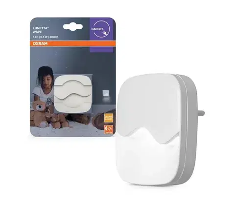 Svietidlá Osram - LED nočné svietidlo do zásuvky so senzorom súmraku LUNETTA LED/0,5W/230V 4099854536632