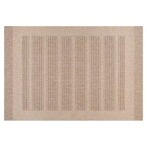 Koberce a koberčeky KONDELA Dawn Typ 2 terasový koberec 80x150 cm hnedobéžová / vzor