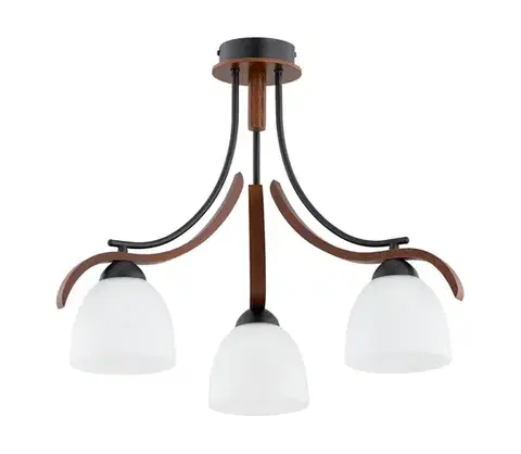 Svietidlá  Prisadený luster BAFIA 3xE27/15W/230V hnedá 62422
